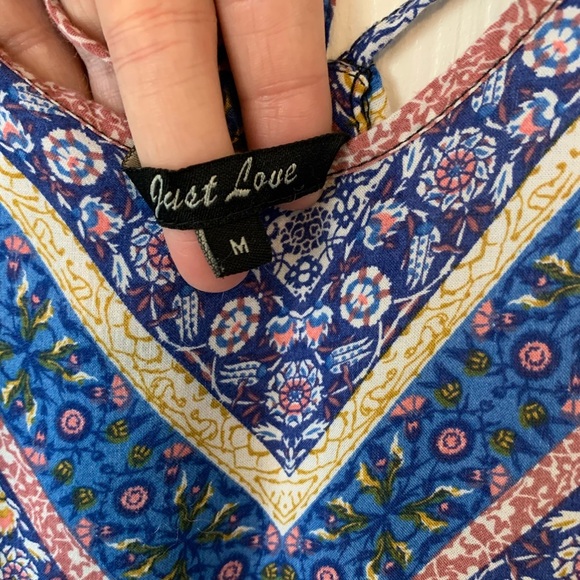 Just Love Floral Tank Top Sz M - Picture 4 of 7